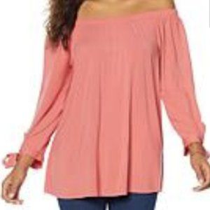 Antthony Design Originals "The Cathy" Off The Shoulder Tie Sleeve Top XL